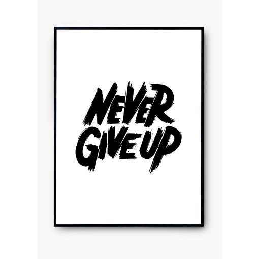 "Never give up" poszter